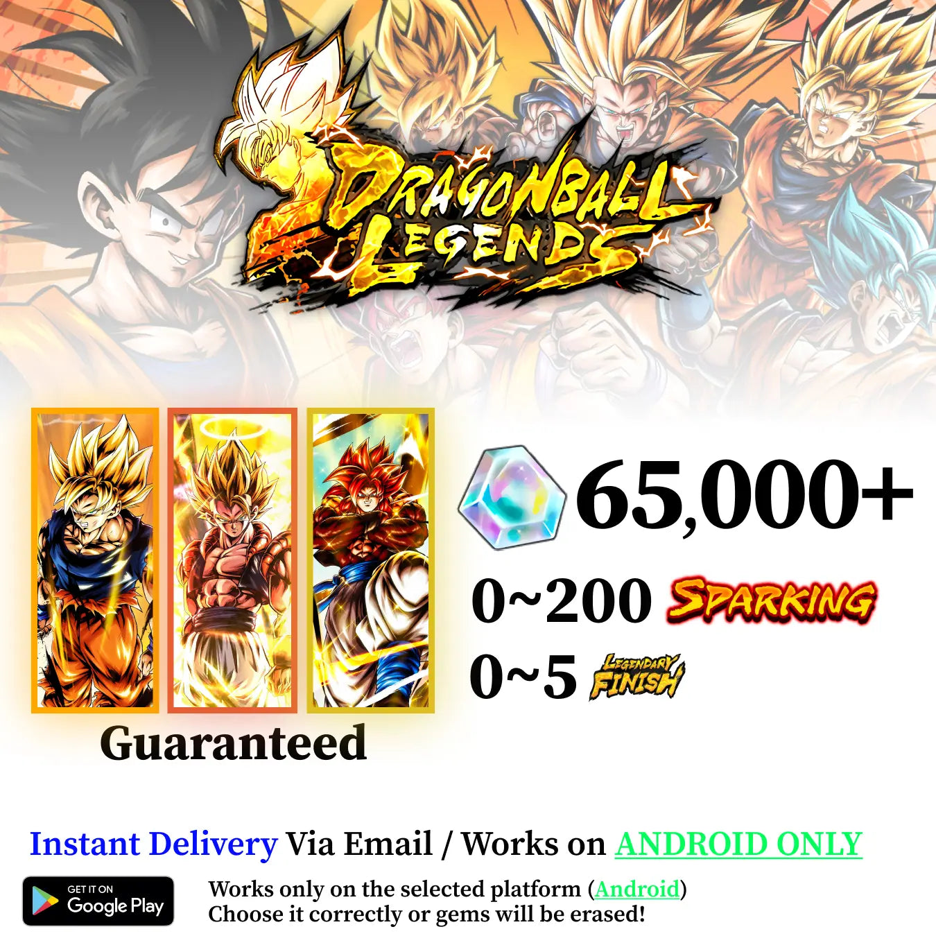 Dragon Ball Legends Triple UL Starter Account [Android]