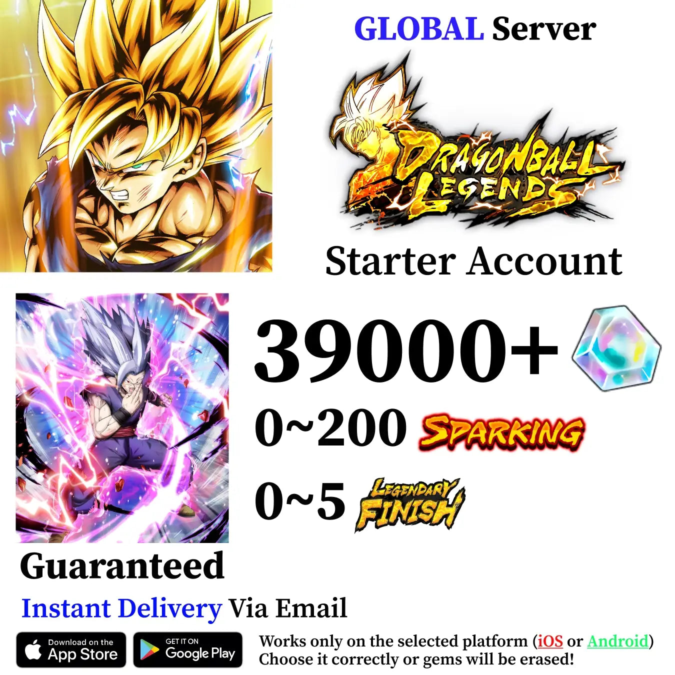 Dragon Ball Legends Ultimate Gohan Starter Account