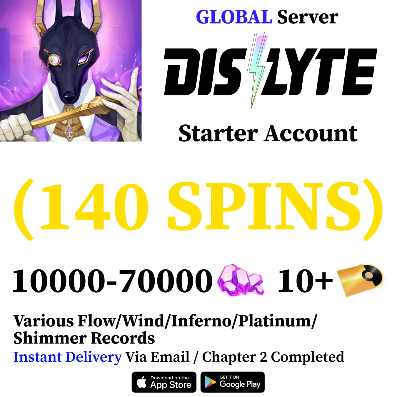 Dislyte Reroll Account with 140 Spins [GLOBAL]