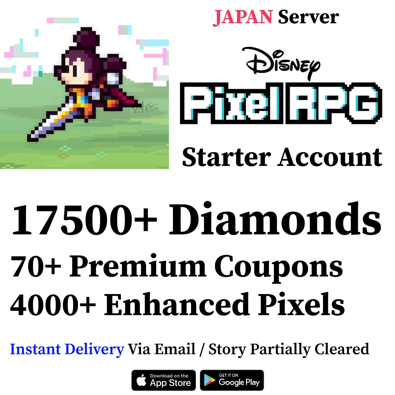 Disney Pixel RPG Starter Account [Japan]