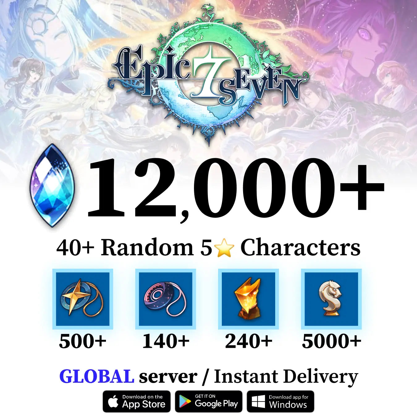 Epic Seven Starter Account with Skystones [Global]