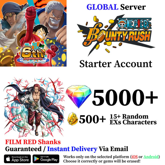 Film Red Shanks OPBR Starter Reroll Account [Global]