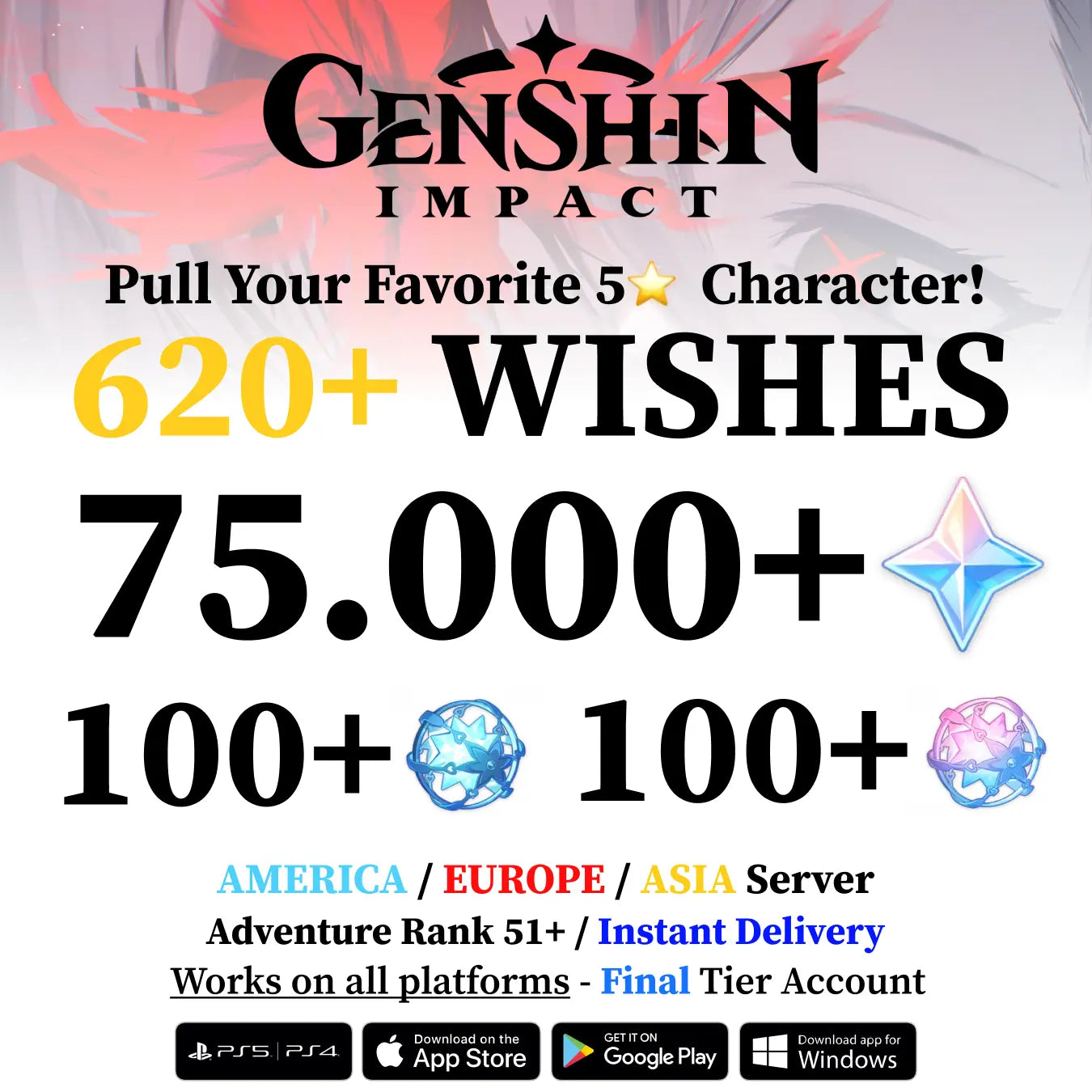 Genshin Impact Reroll Account - Final