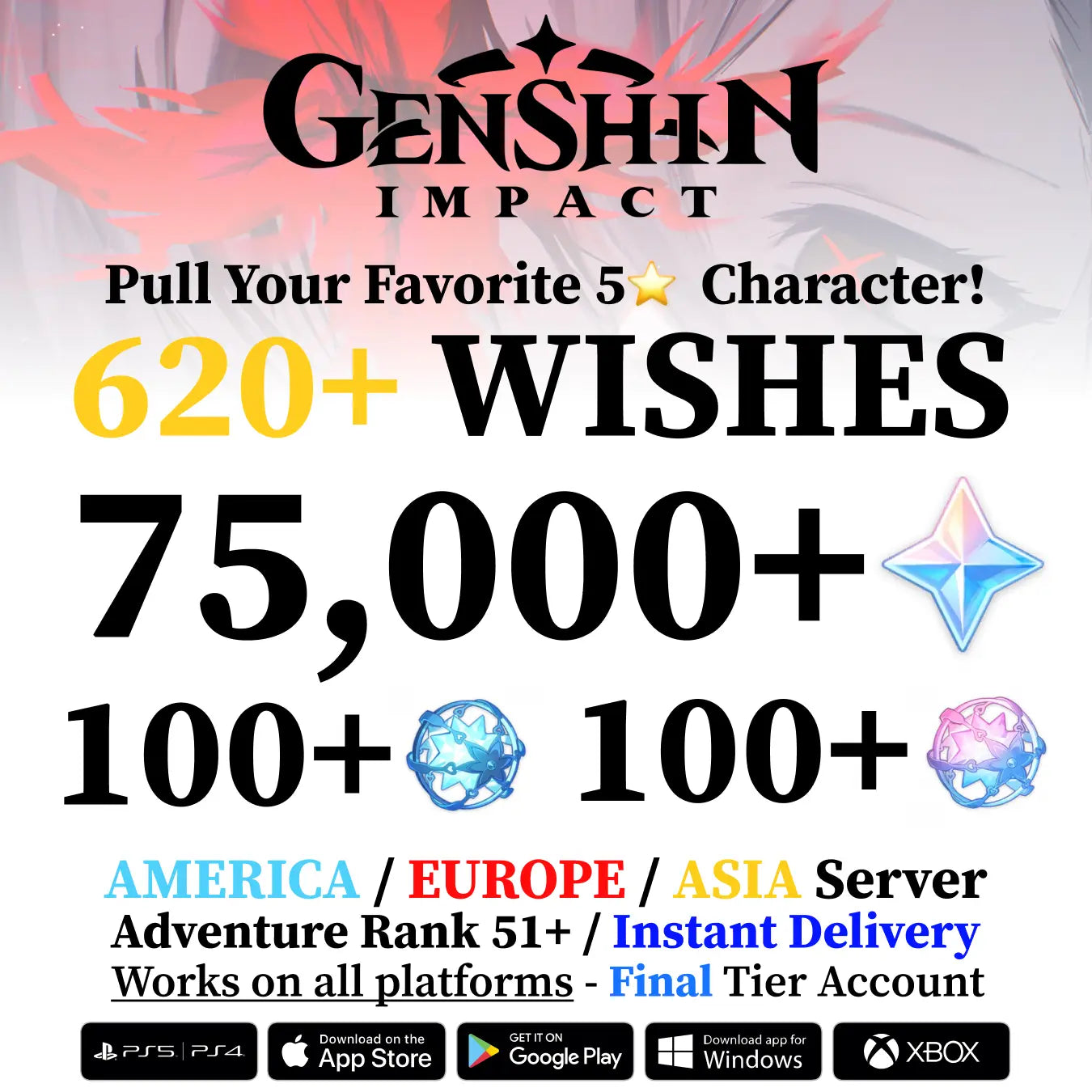 Genshin Impact Reroll Account - Final