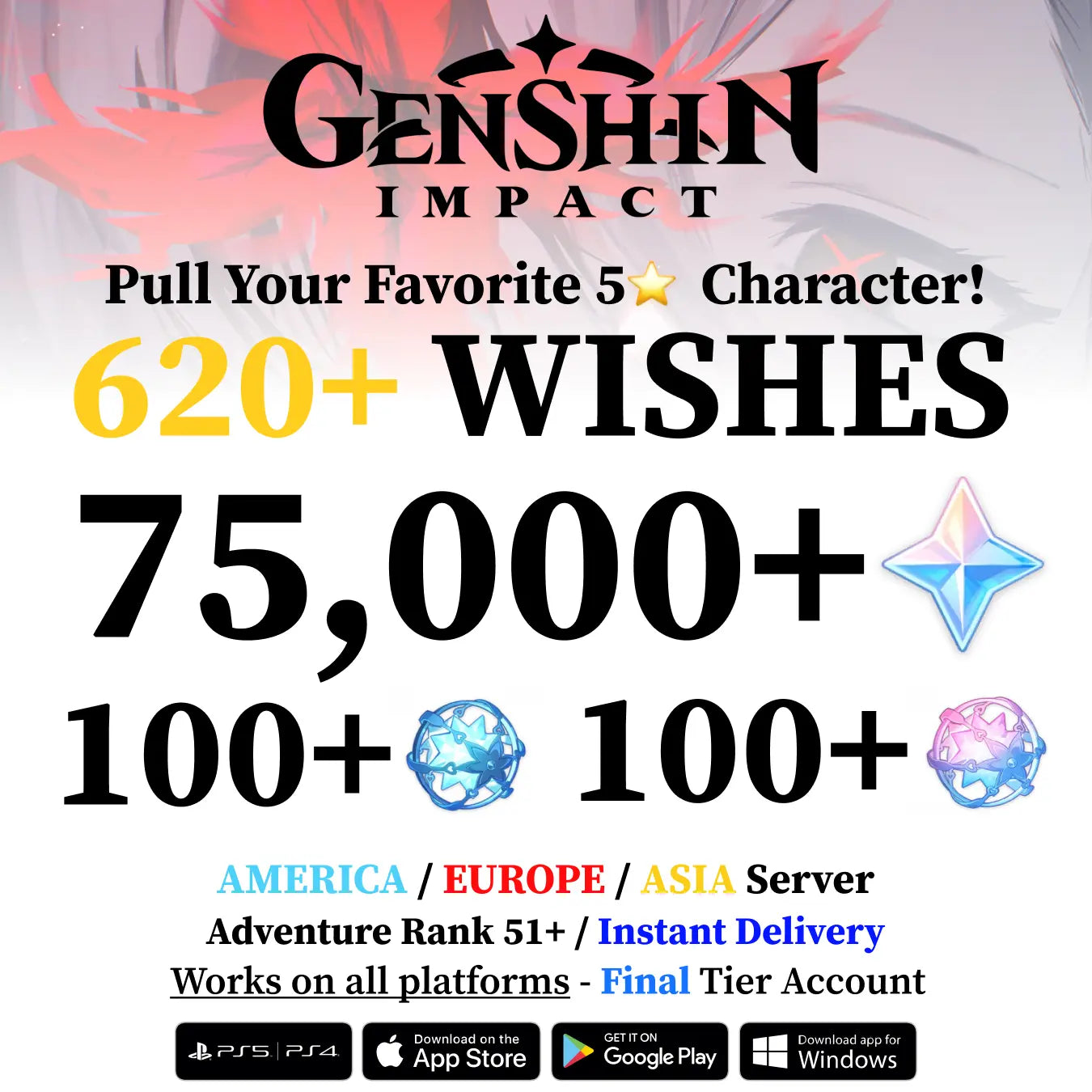 Genshin Impact Reroll Account - Final