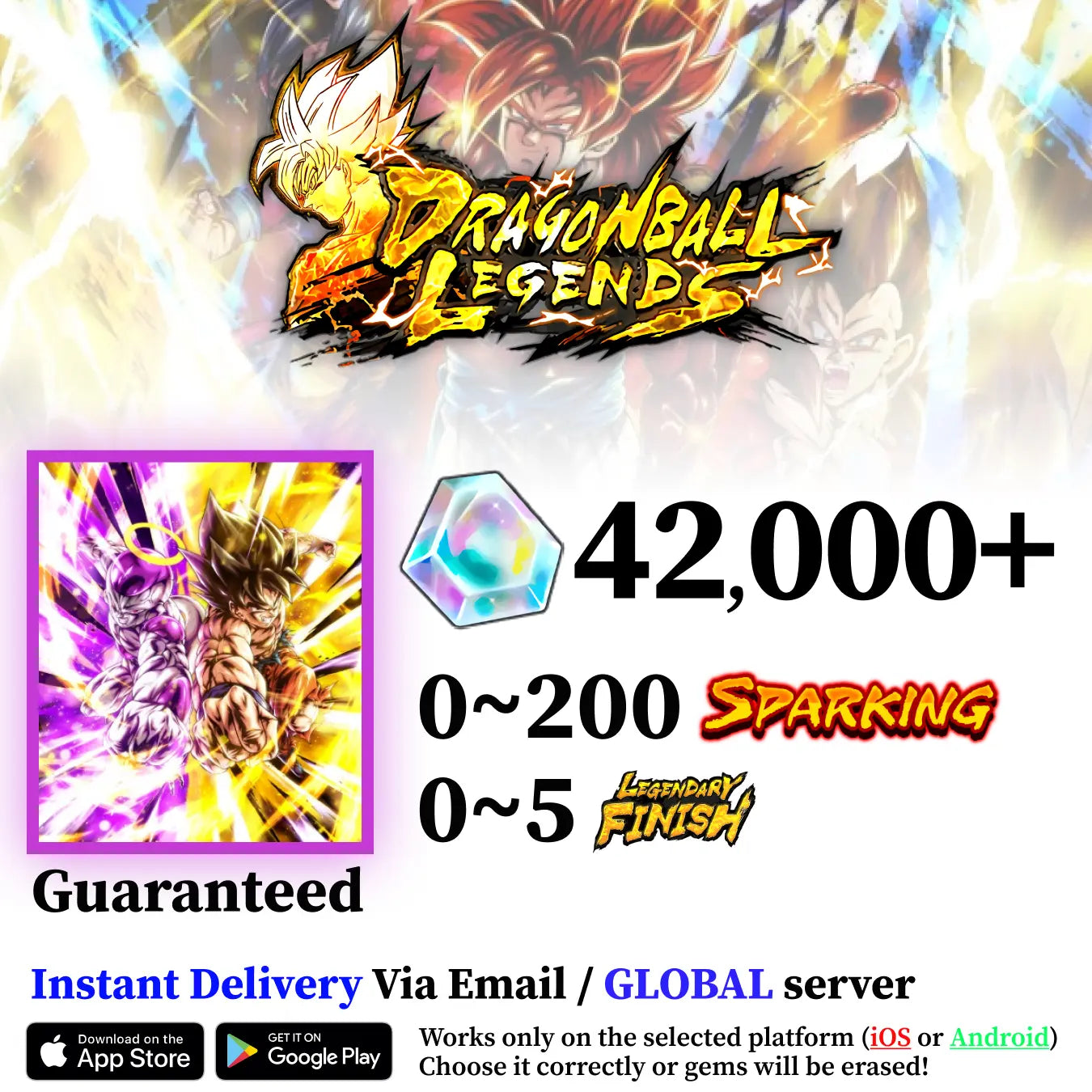 Dragon Ball Legends Goku & Final Form Frieza Starter Account [iOS/Android]