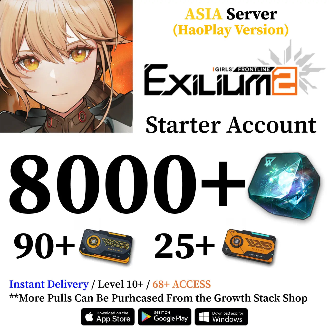 GFL2 GIRLS' FRONTLINE 2: EXILIUM Starter Reroll Account with Collapse Piece [HaoPlay - ASIA Server]