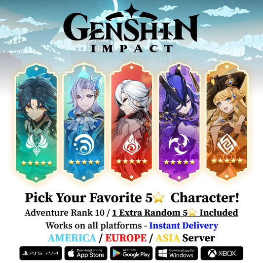 Genshin Impact Character Starter Accounts