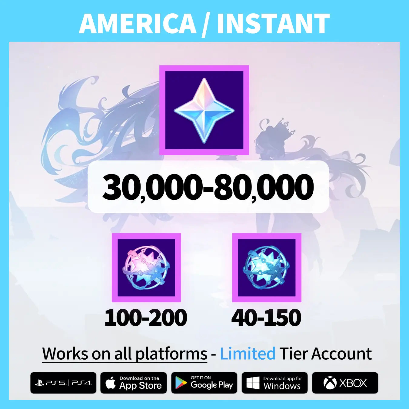 Genshin Limited Primogems Account America