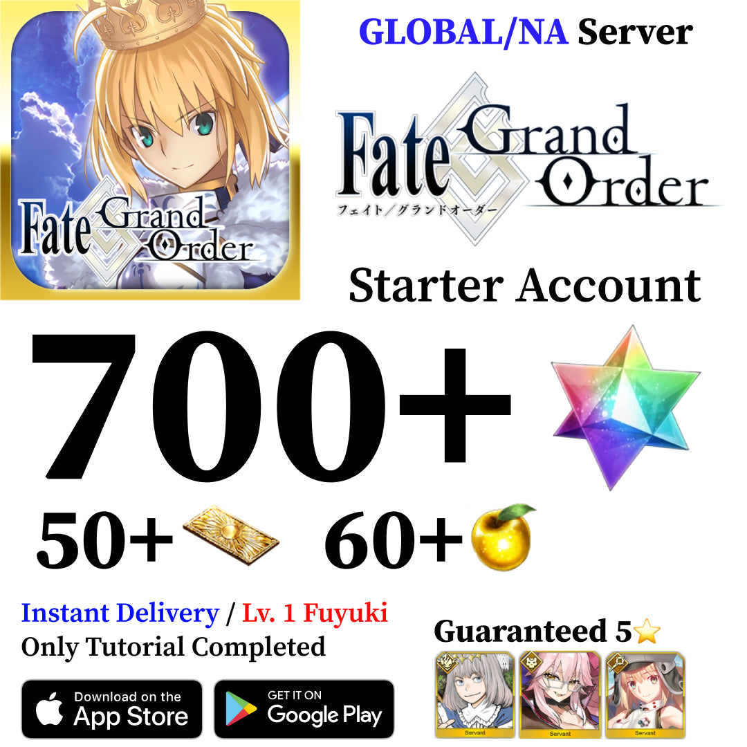 Fate Grand Order Starter Account with 700+ SQ [Global]