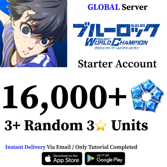 BLUE LOCK Starter Account with 16000 Gems [Global]