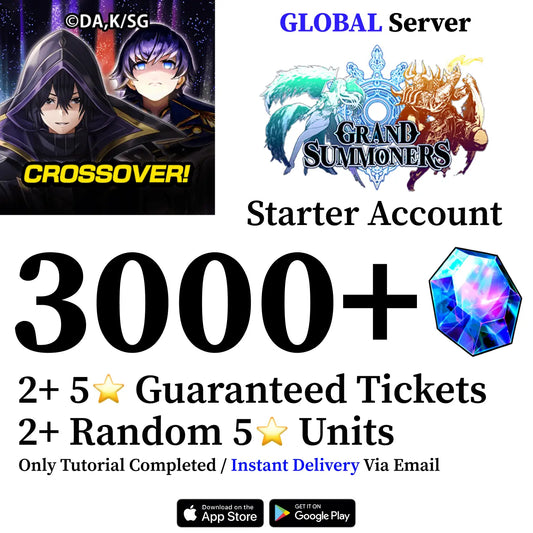 Grand Summoners Starter Account with 3000 Gems [Global]