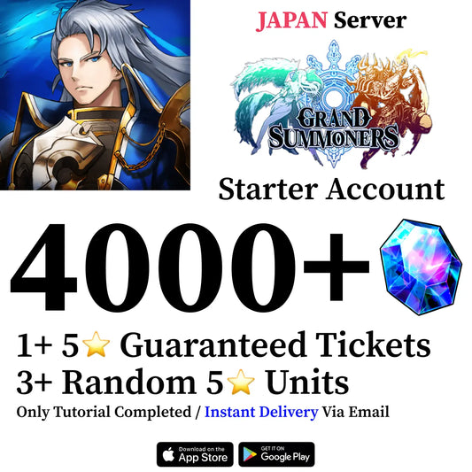 Grand Summoners Starter Account with 4000 Gems [Japan]