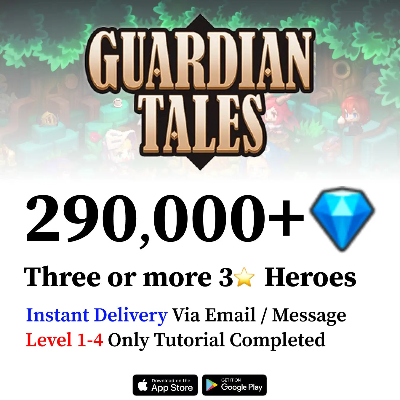 Guardian Tales Starter Reroll Account with Gems [EN/Asia]