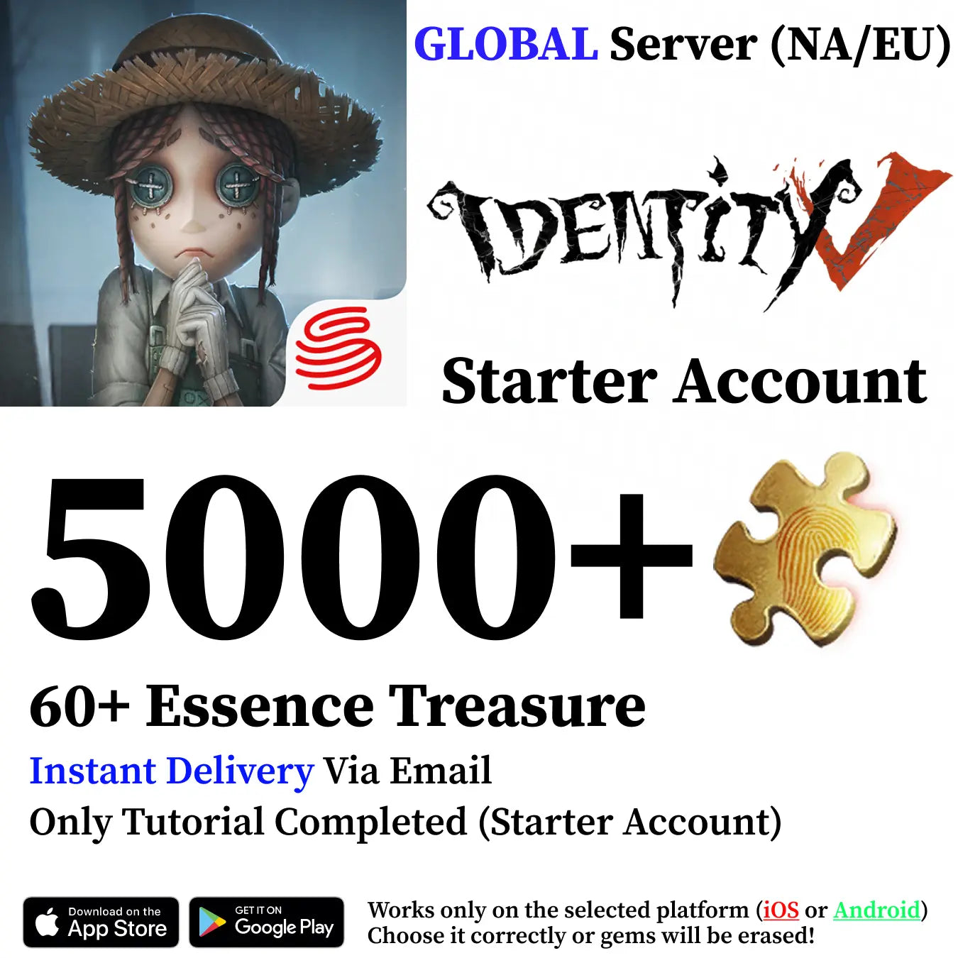 Identity V Starter Account [America/Europe]