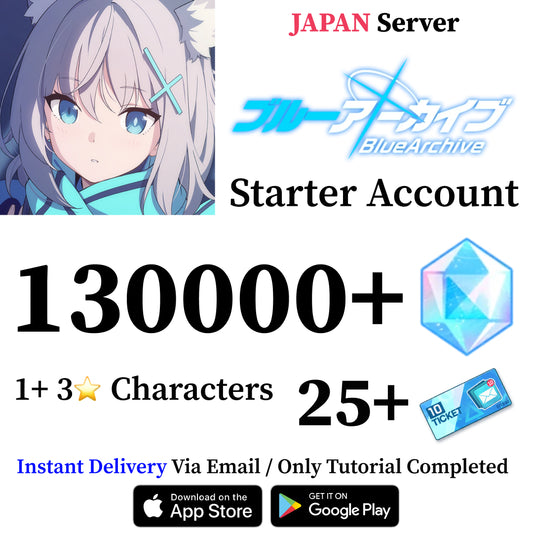 Blue Archive Starter Reroll Account with 130,000 Gems [Japan]