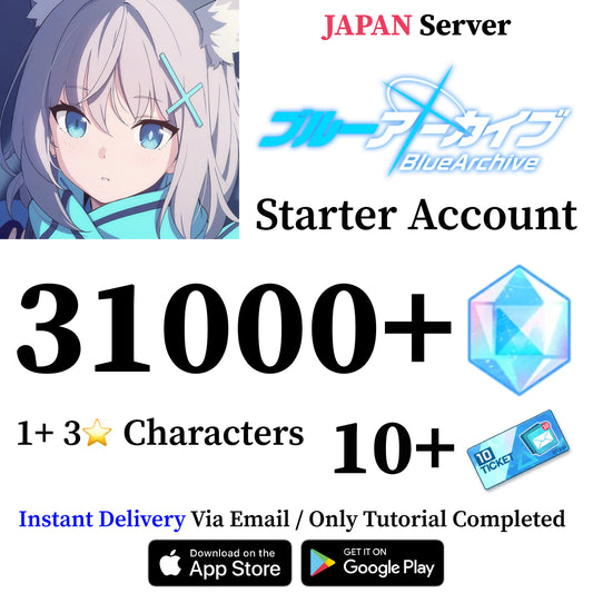 Blue Archive Starter Reroll Account with 31,000 Gems [Japan]