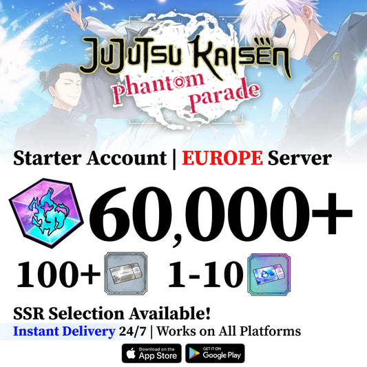 Jujutsu Kaisen Phantom Parade Reroll Account [EUROPE]