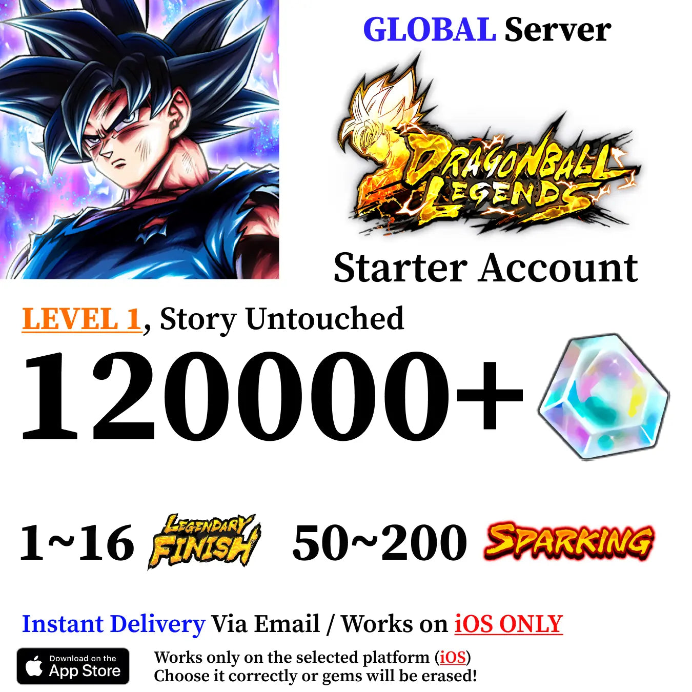 Dragon Ball Legends Starter Account [iOS]