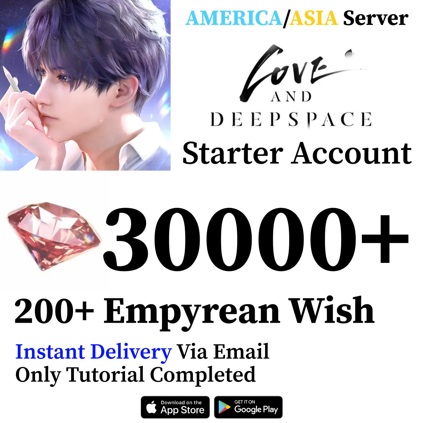 Love and Deepspace Starter Reroll Account [America/Asia]