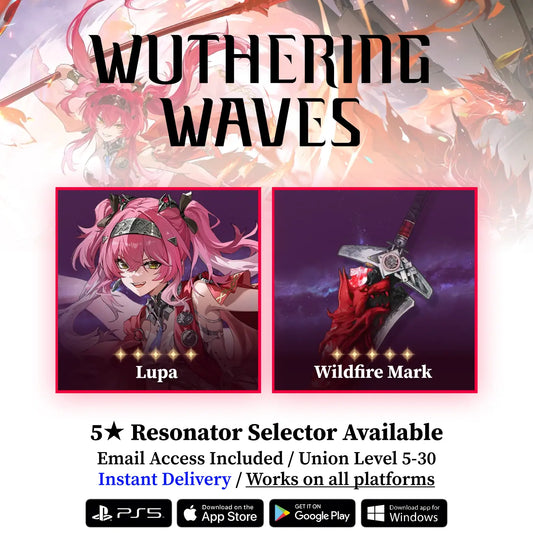 Lupa with Wildfire Mark Thorn Starter Reroll Account WUWA