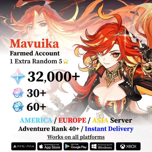 Mavuika Reroll Account with Primogems