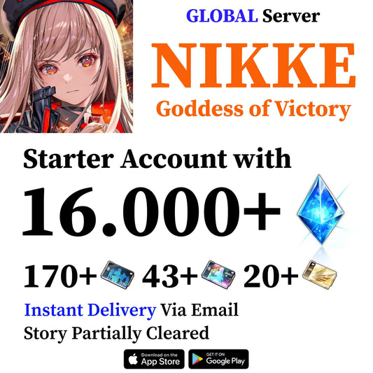 NIKKE: Goddess of Victory Starter Reroll Account 16000+ Gems [GLOBAL]