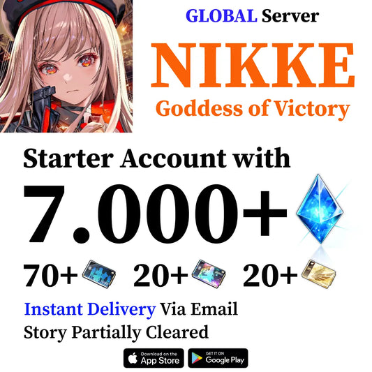 NIKKE Starter Reroll Account 7000+ Gems [GLOBAL]