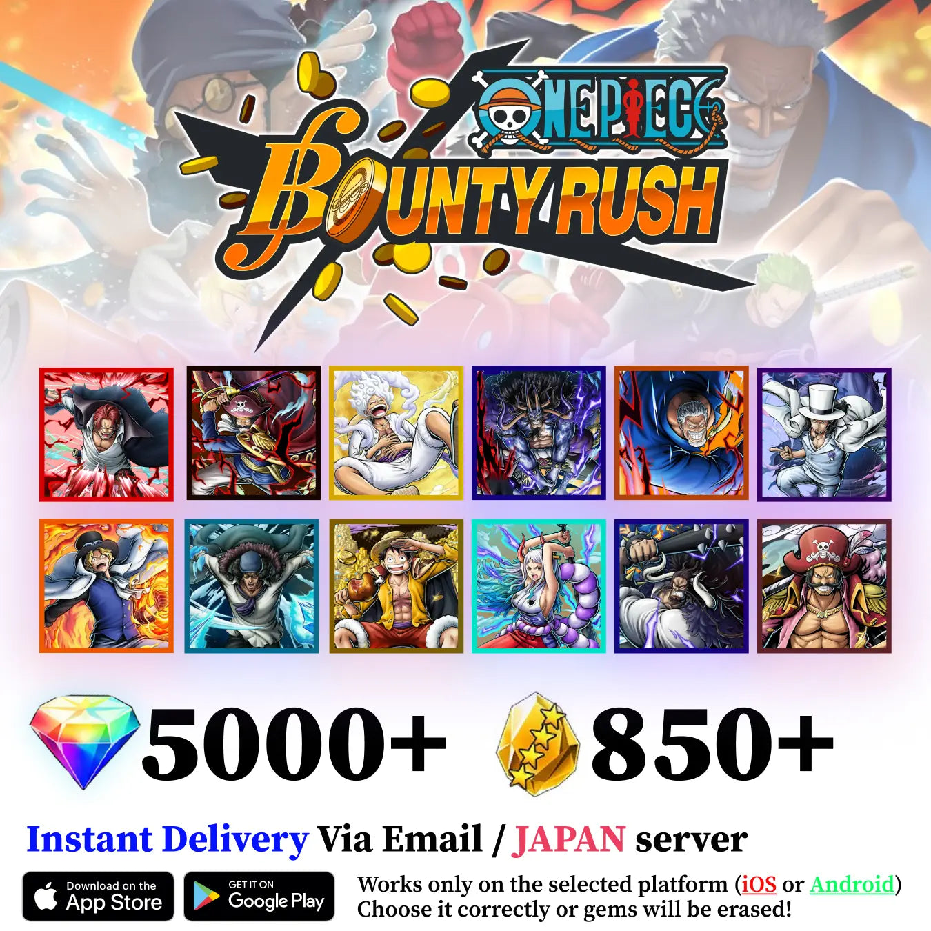 OPBR Starter Reroll Account with EX character [Japan]