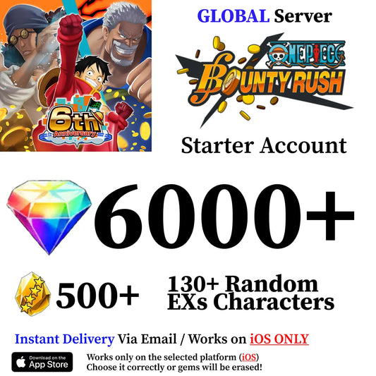 One Piece Bounty Rush Starter Reroll Account [Global - iOS]