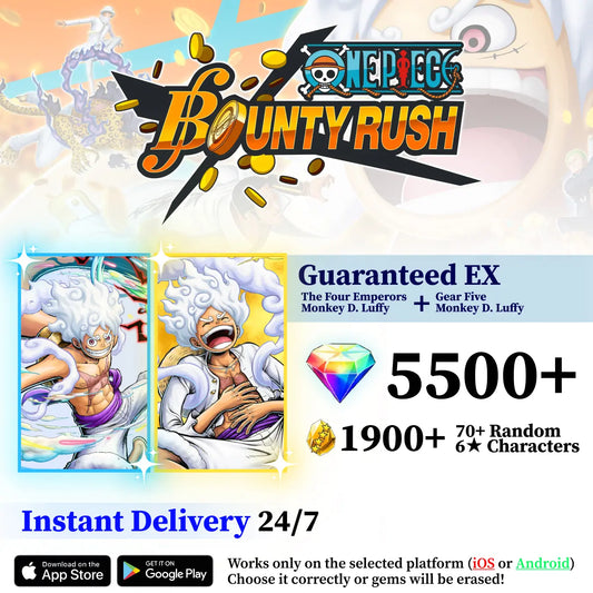 The Four Emperors Luffy with Gear 5 OPBR Starter Reroll Account [GLOBAL]