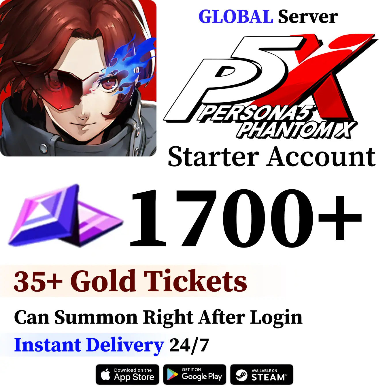 Persona 5: The Phantom X Starter Reroll Account with Meta Jewels [GLOBAL]