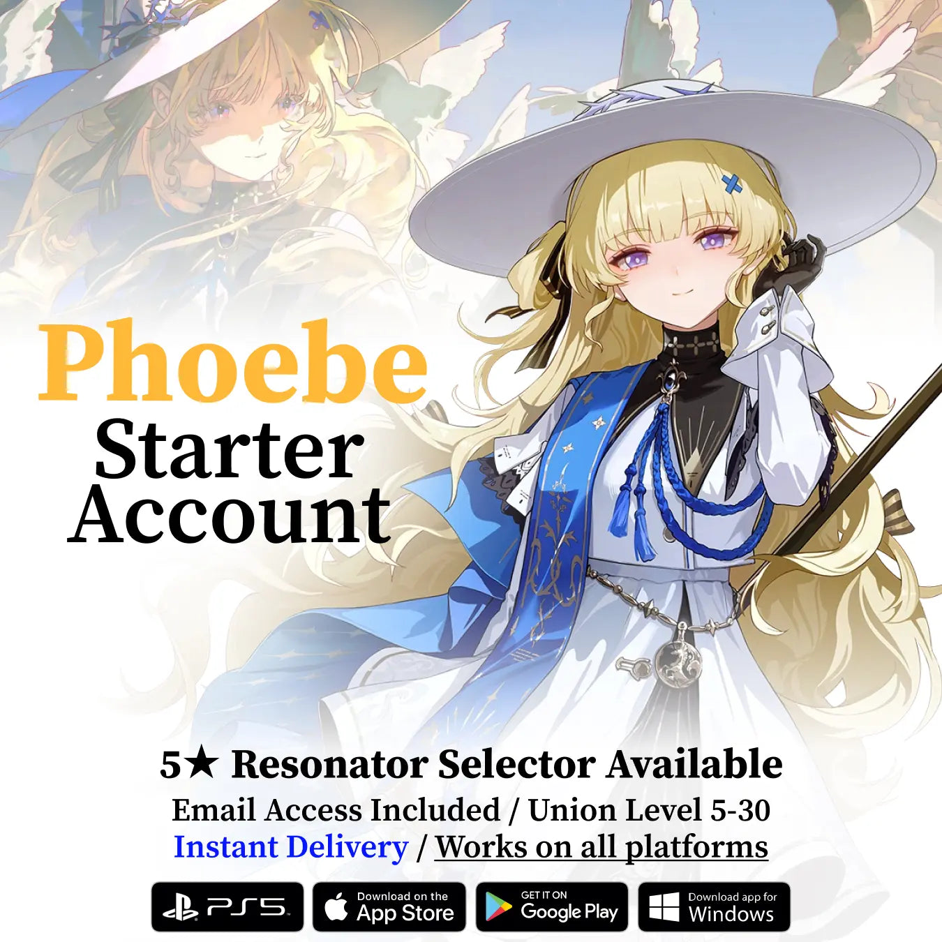 Wuthering Waves Phoebe Starter Reroll Account