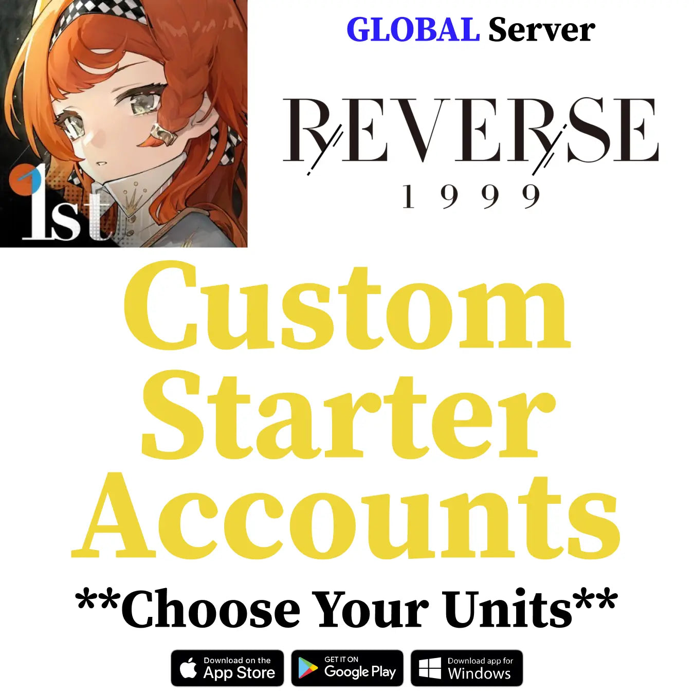 Reverse: 1999 Starter Reroll Account