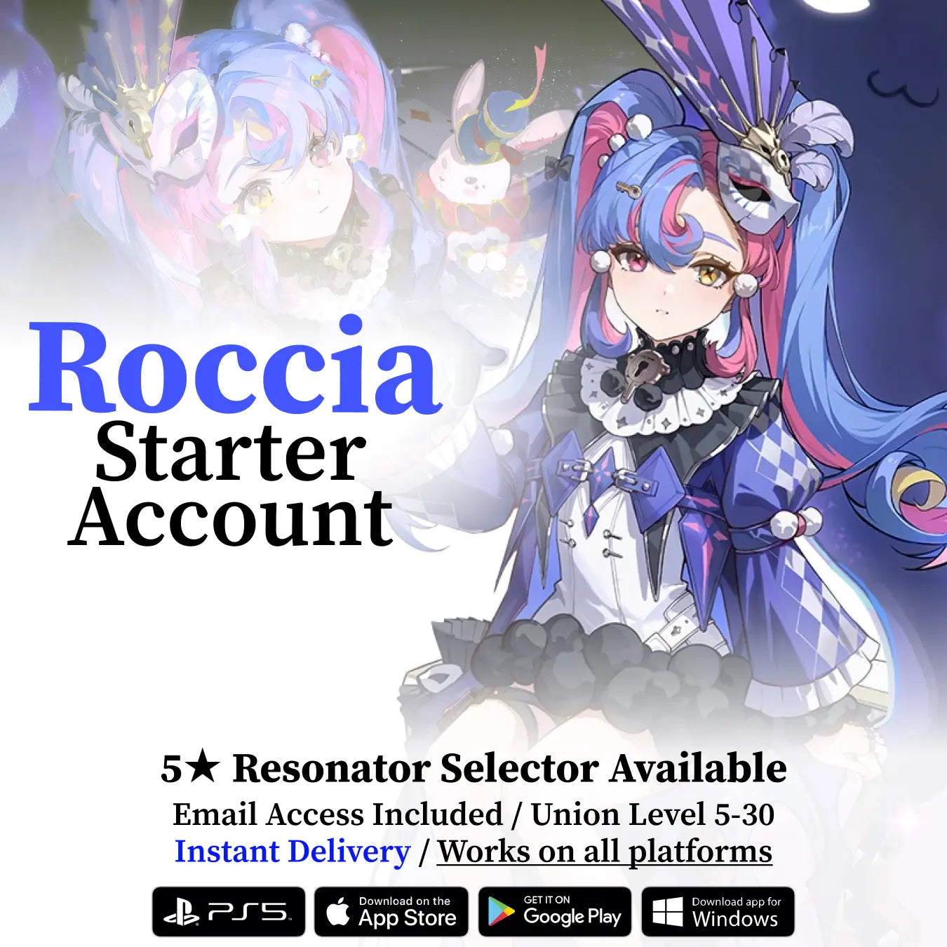 Wuthering Waves Roccia Starter Reroll Account