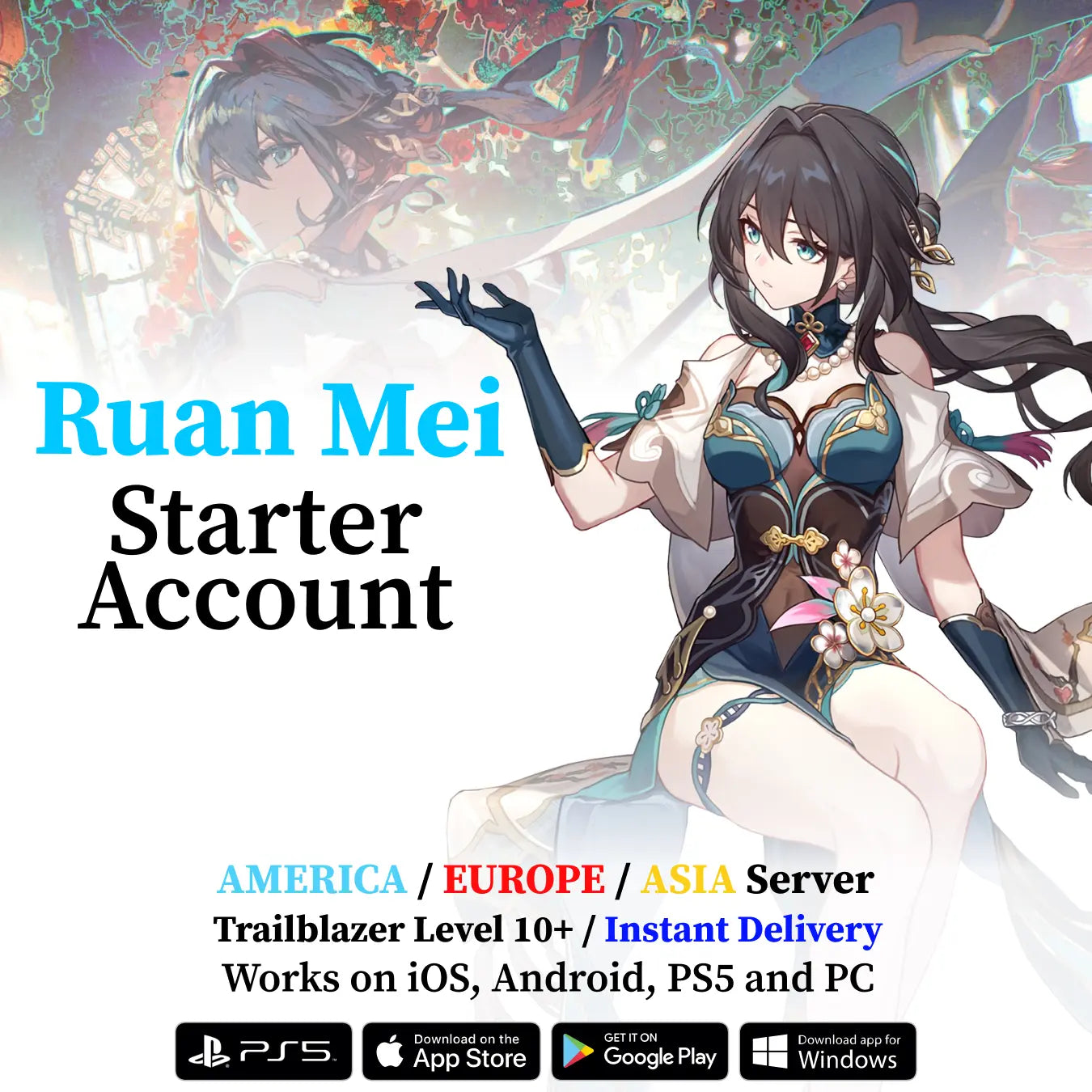 Ruan Mei Honkai Star Rail Starter Account [ASIA]