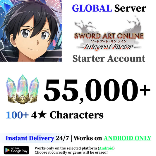 Sword Art Online Integral Factor SAO Starter Account [Global • Android]