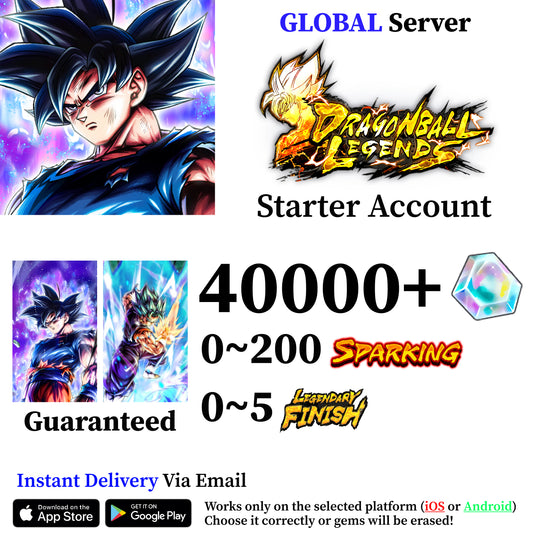 Dragon Ball Legends Super Saiyan God SS Vegito with UL Ultra Instinct -Sign- Goku Starter Account [iOS/Android]