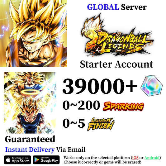 Dragon Ball Legends Super Saiyan 3 & Super Saiyan 2 Goku & Vegeta Starter Account