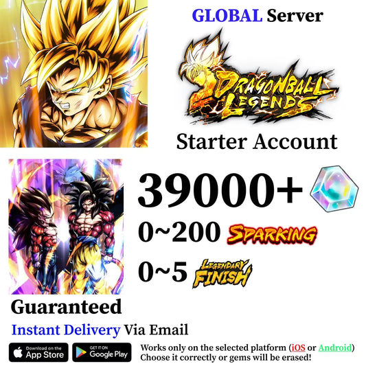 Dragon Ball Legends SS4 Goku & Vegeta Starter Account