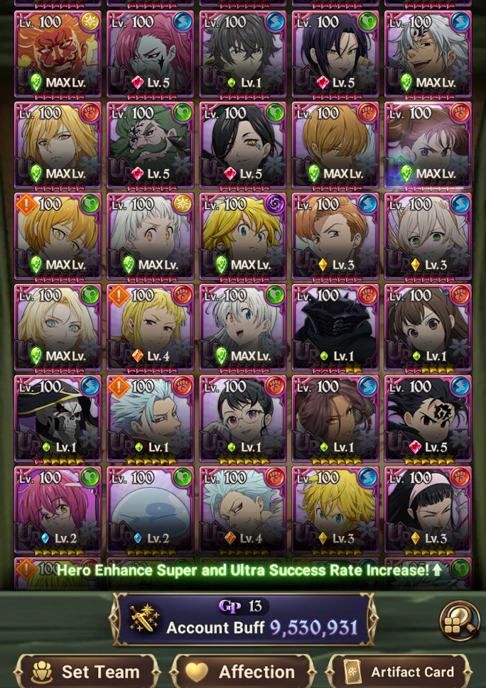 Seven Deadly Sins Grand Cross Special Account V2 [Global]
