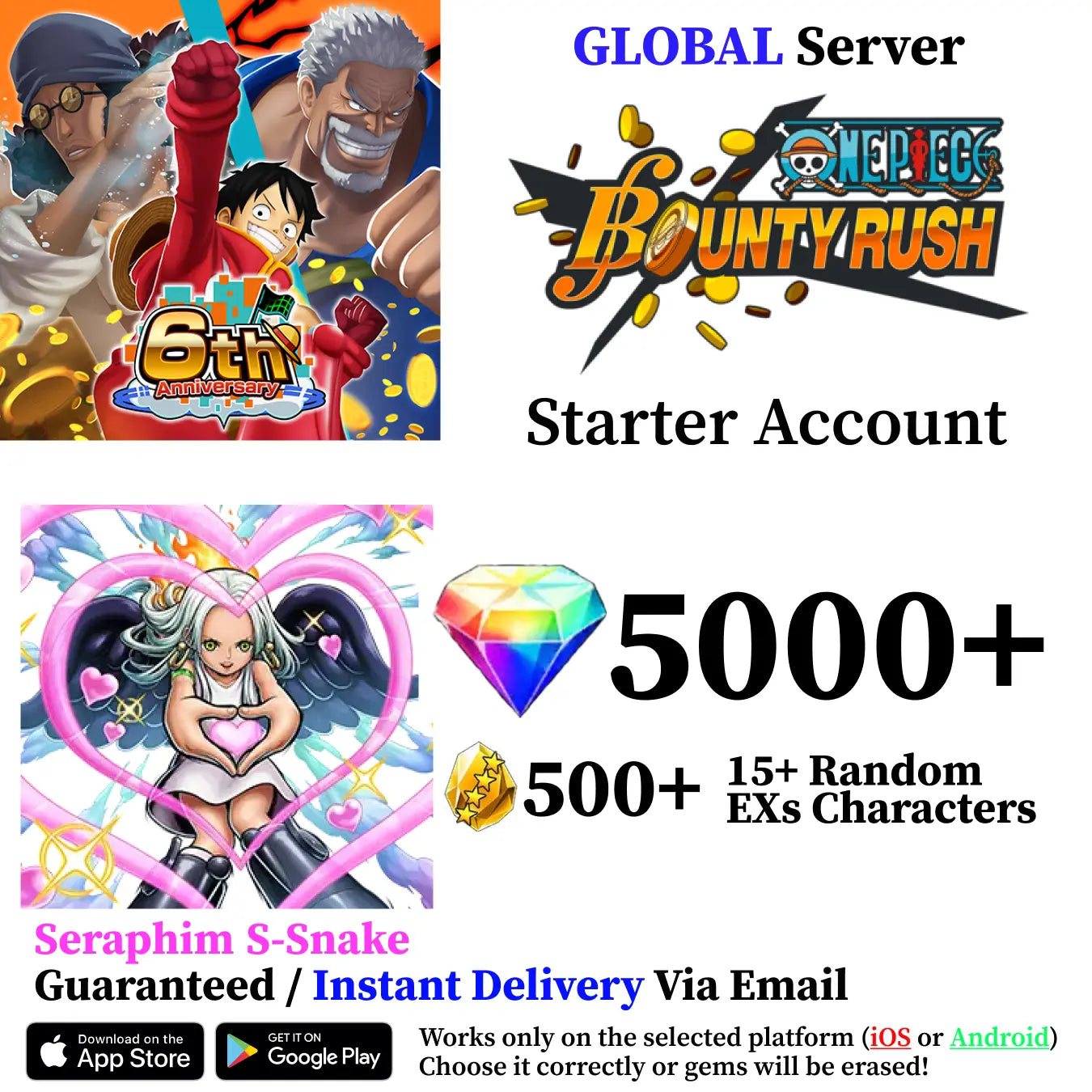 Seraphim S-Snake Starter Reroll Account [Global]