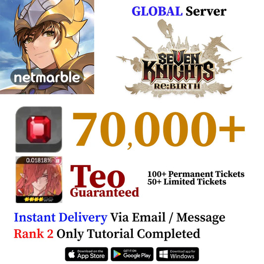 Teo Seven Knights Re:Birth Starter Accounts with Ruby (GLOBAL)