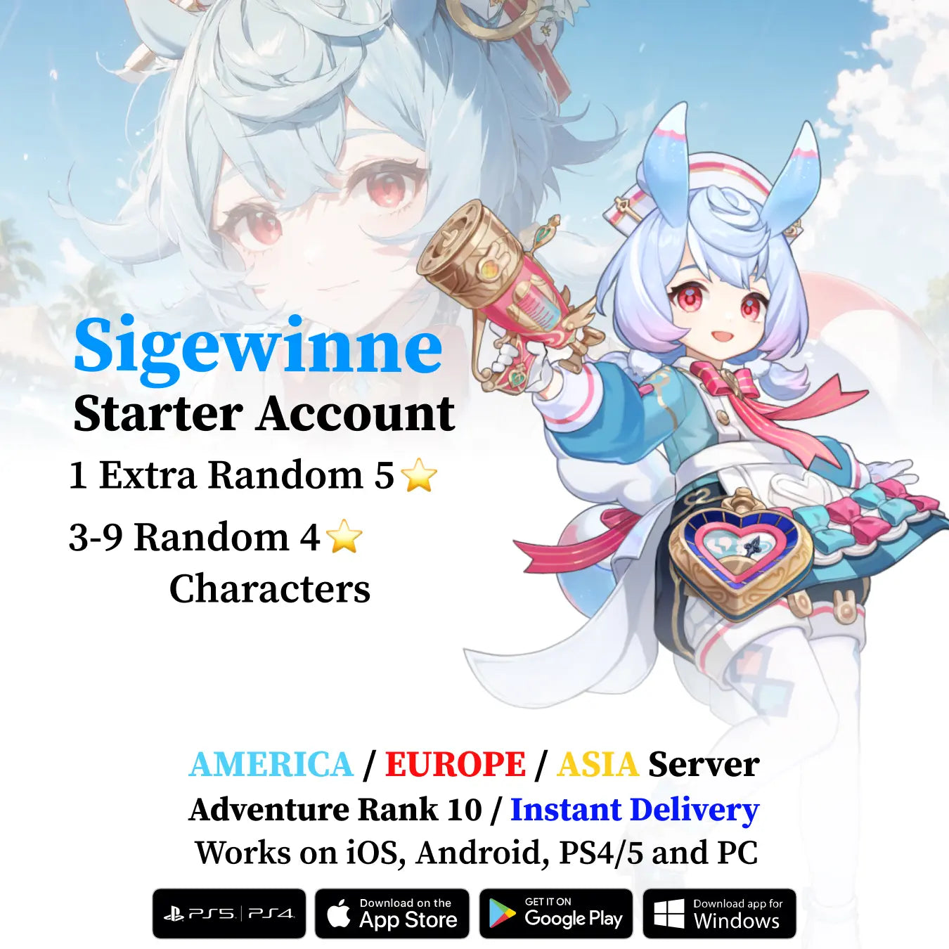 Sigewinne Starter Account