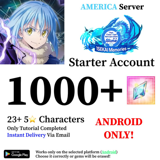 SLIME ISEKAI Memories Starter Reroll Account