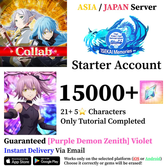 Purple Demon Zenith Violet SLIME ISEKAI Memories Account [Asia/Japan]