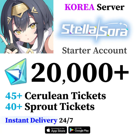 Stella Sora Starter Account with 20,000+ Gems [Korea]