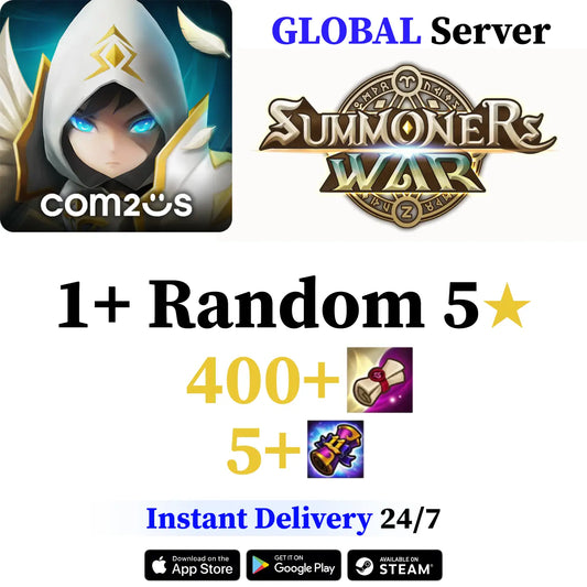 Summoners War: Sky Arena Starter Account [Global] – 400+ Scrolls, 5+ L&D