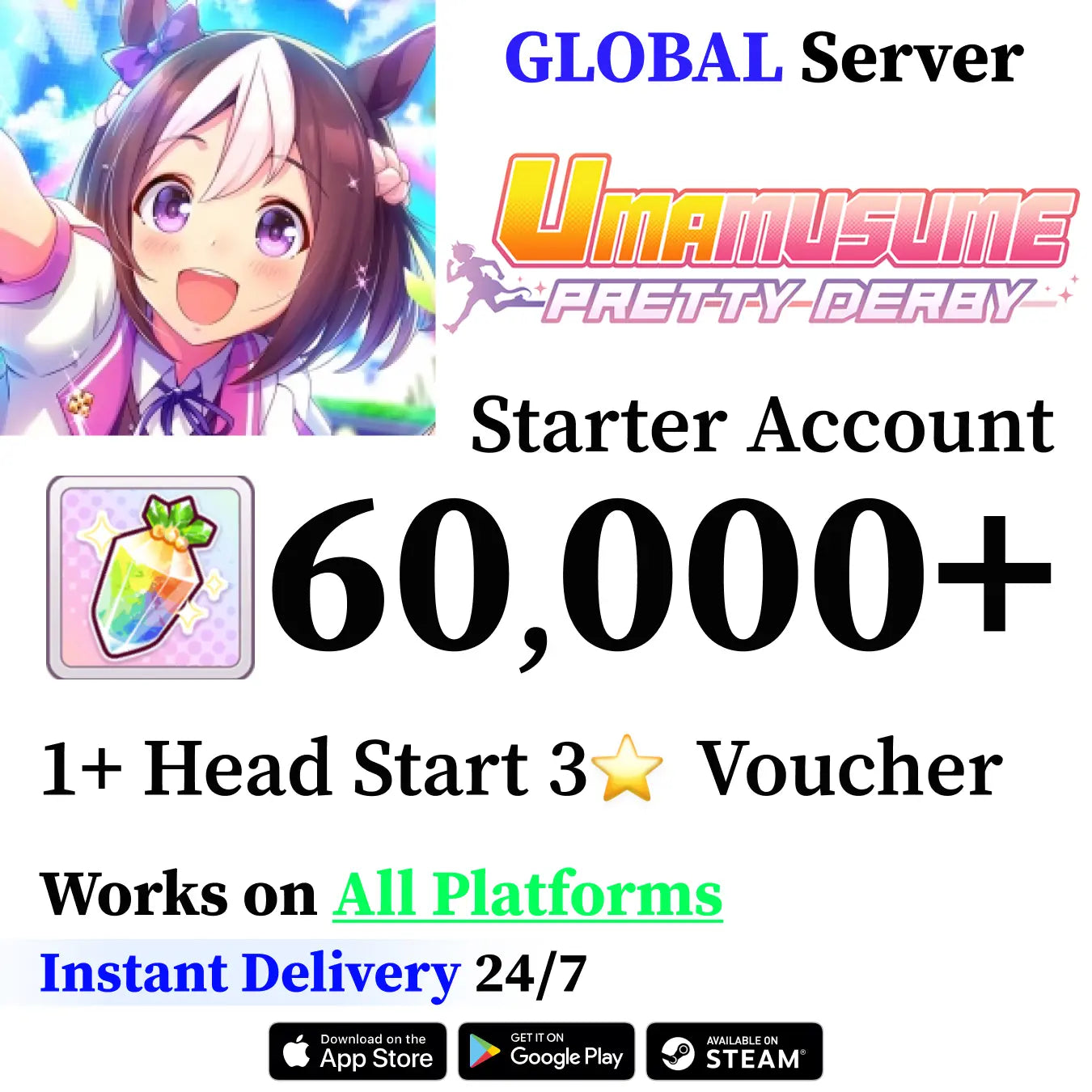Uma Musume Starter Account with Carats [Global]