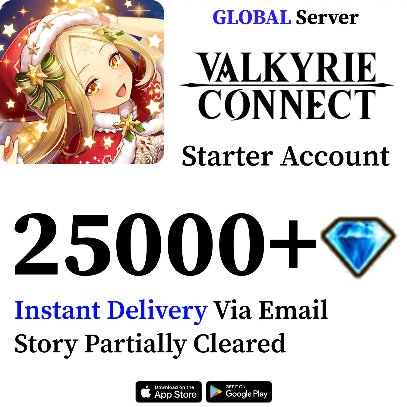 Valkyrie Connect Starter Account with 25000+ Gems [Global]